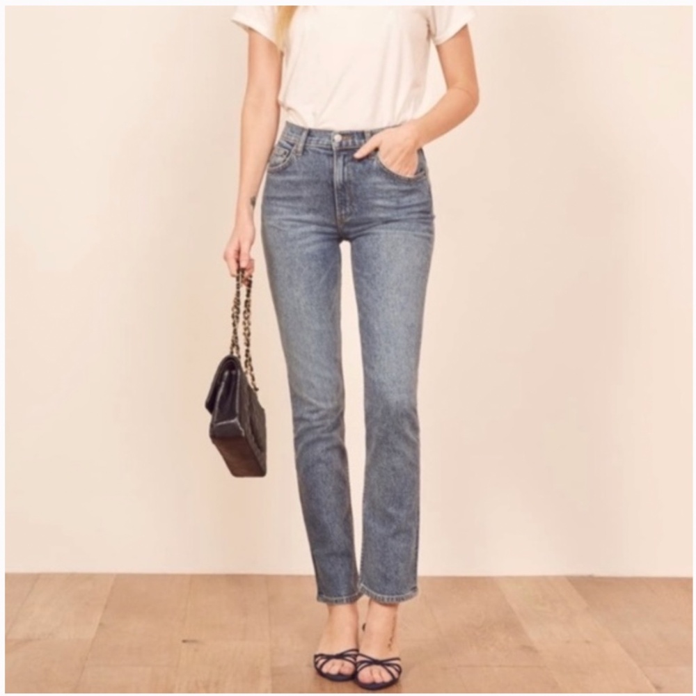 Reformation Jeans women’s Liza High Rise Straight Jeans Palermo Size 25